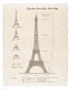 Exposition, Paris 1889 (Eiffel Tower) 31x25 by Yves Poinsot