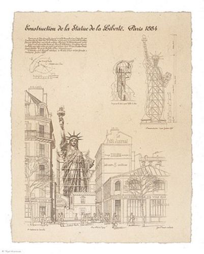 Statue of Liberty Paris 22x28 by Yves Poinsot