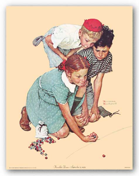 Knuckles Down by Norman Rockwell