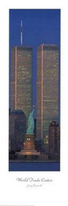 New York WTC and Statue of Liberty Vertcal by Jerry Driendl
