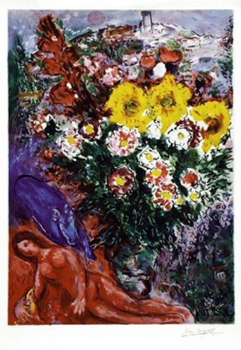 Les Soucis - Limited Edition Lithograph by Marc Chagall