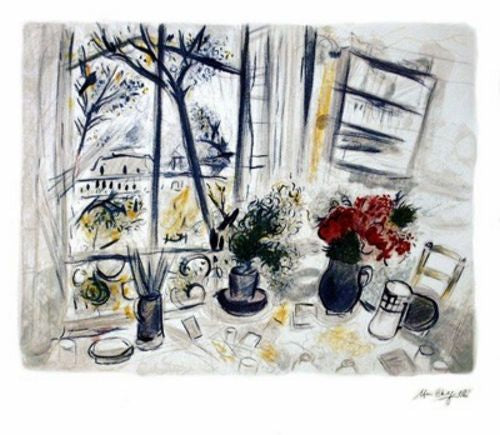 Les Fleurs du Parc - Limited Edition Lithograph by Marc Chagall