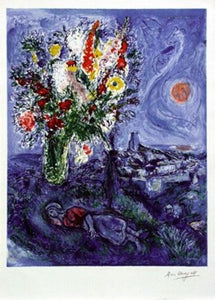 La Dormeuse aux Fleurs - Limited Edition Lithograph by Marc Chagall