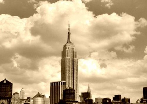 Empire State Building (sepia) by Igor Maloratsky