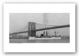 USS Maine Passing Under Brooklyn Bridge, 1896