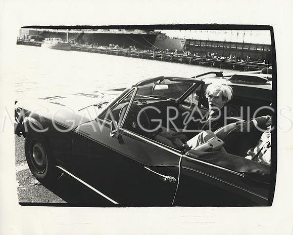 Andy Warhol in Convertible, c. 1985 by Andy Warhol
