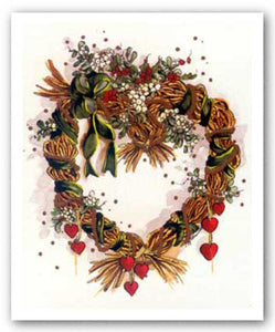 Hearts 'N Mistletoe Wreath by Peggy Abrams