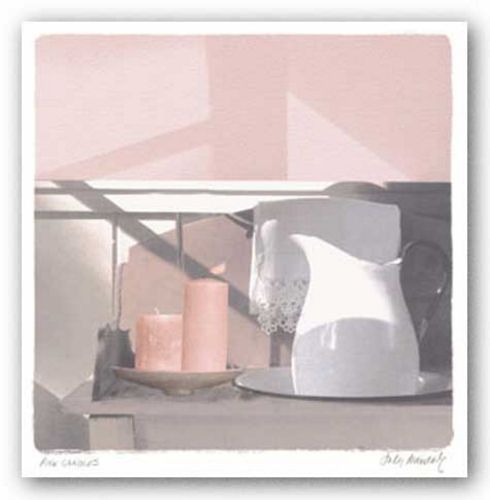 Pink Candles by Judy Mandolf