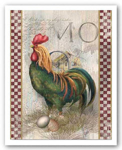 Green Pastures Rooster by Alma Lee