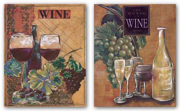 World of Wine Set by Susan Osborne