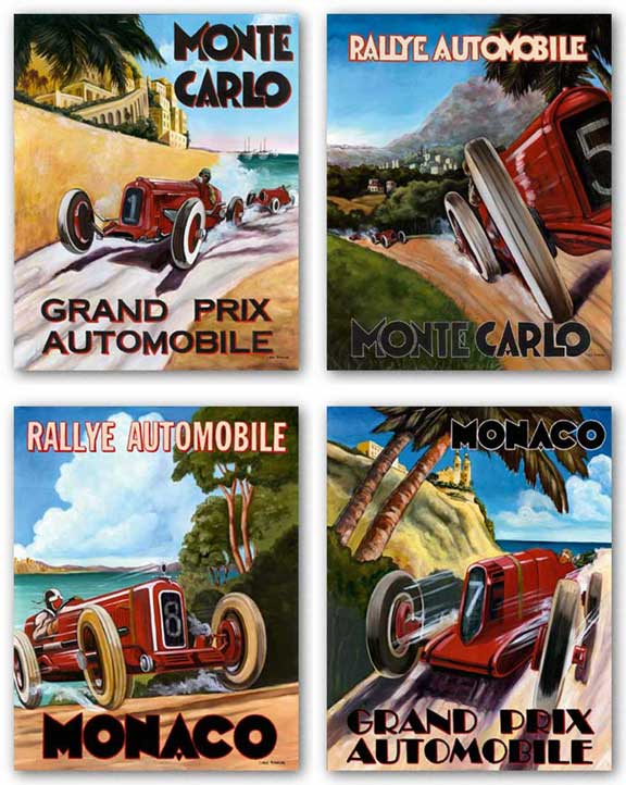 Monaco Grand Prix-Monaco Rallye-Grand Prix Automobile-Monte Carlo Rallye Set by Chris Flanagan