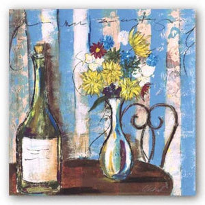 Wine and Flowers I by Celeste Peters