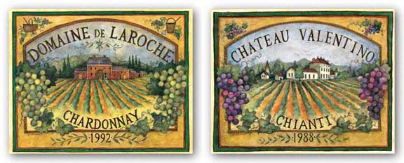 Chateau Valentino and Domaine DeLaroche Set by Susan Winget