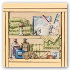 His Bathroom Shelf by Janet Kruskamp