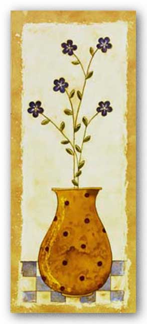 Polka Dot Flower Pot I by Karen Good