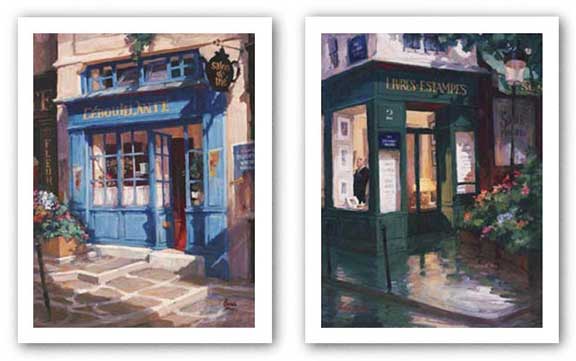 Bookshop By Lamplight and Le Petit The Set by George Botich