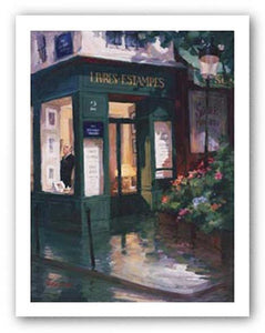Bookshop By Lamplight by George Botich