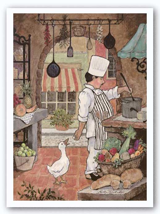 Chef with Goose by Betty Whiteaker