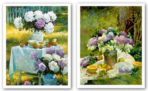 Picnic in the Woods and Peonies and Canteloupe Set by Don Ricks
