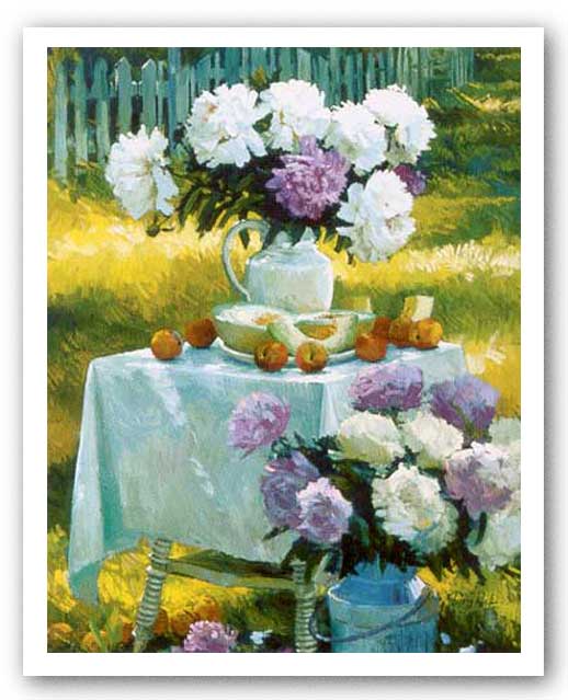Peonies and Canteloupe by Don Ricks