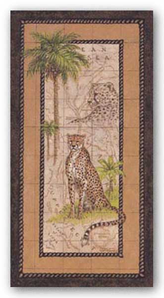 Map with Cheetah by Janet Kruskamp