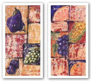 Vegetable Collage III and IV Set by Tara Gamel