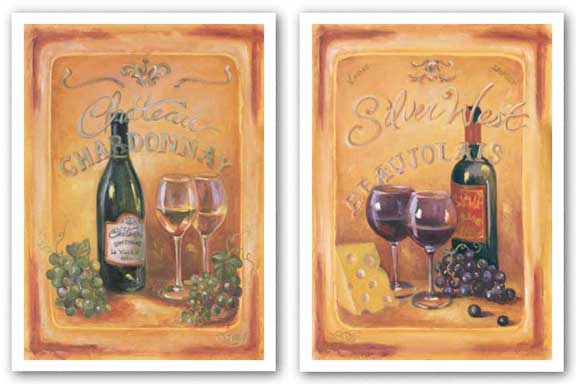 Silver West Beaujolais and Chateau Chardonnay Set by Shari White
