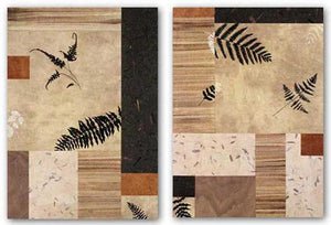 Collage With Leaves And Ferns Set by Julieann Johnson