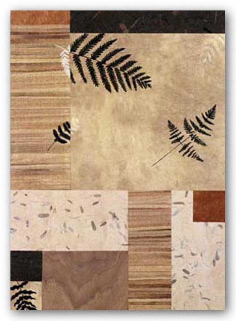 Collage With Leaves And Ferns II by Julieann Johnson