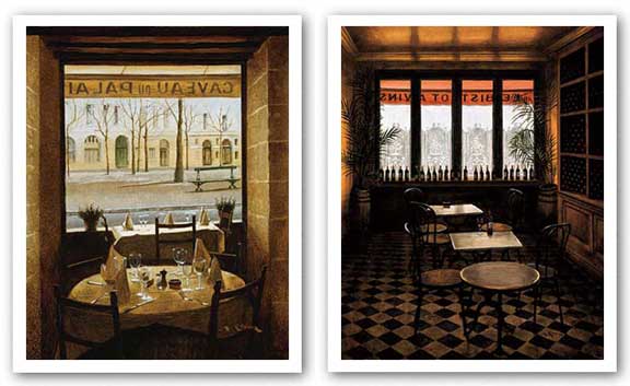Interieur Bistro A Vin and Interieur Restaurant Caveau Du Palais Set by Andre Renoux