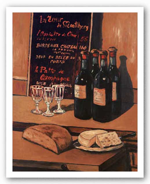 Wine, Bread and Cheese by Vladimir Petinow