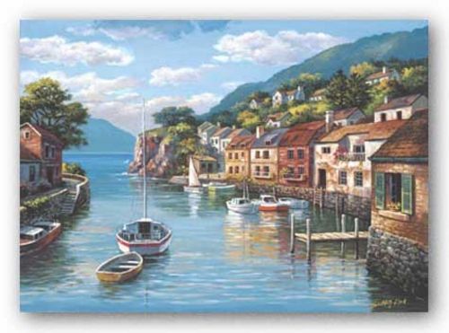 Village On The Water by Sung Kim