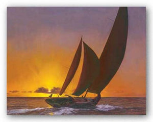 Sails In The Sunset by Diane Romanello