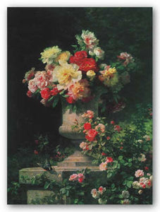 Peonies and Roses by Louis-Marie Lemaire