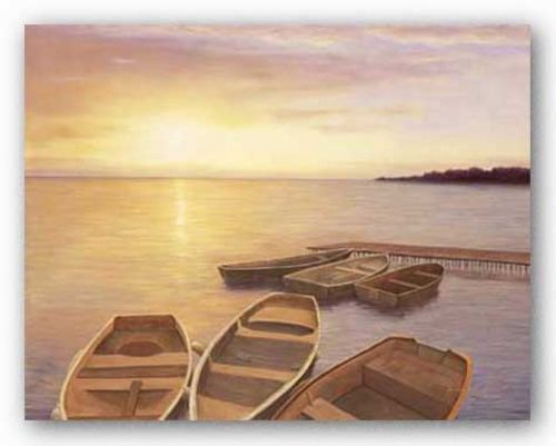 Boats at Dock by Diane Romanello