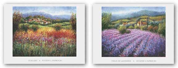 Field Of Lavender and Tuscany Set by Eugene Paprocki