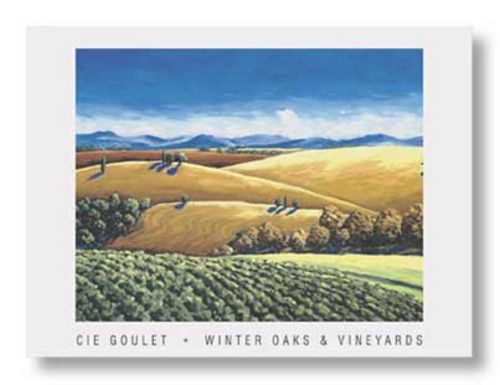 Winter Oaks and Vineyards by Cie Goulet