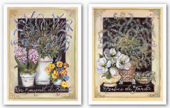 Herbes de Jardin and Un Bouquet De Ressort Set by Shari White