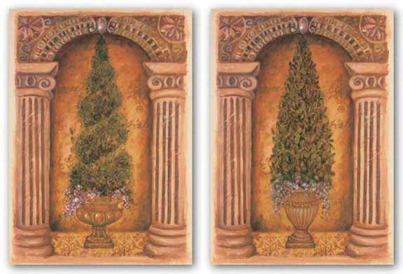 Boxwood and Cypress Niche Set by Shari White