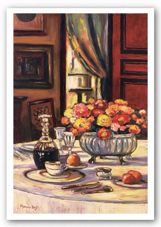 Flowers On Table by Vladimir Petinow