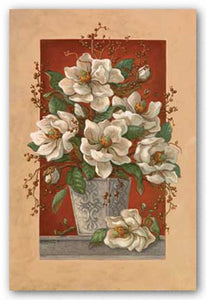 Magnolias En Rouge by Janet Kruskamp
