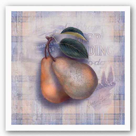Tartan Fruit-Pear by Alma Lee
