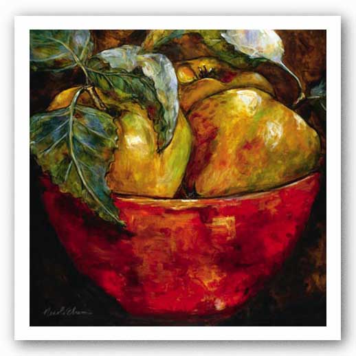 Apples In Red Bowl by Nicole Etienne
