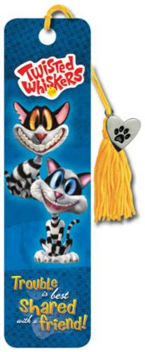 Twisted Whiskers - Trouble is best shared with a friend! by Collector's Beaded Bookmark