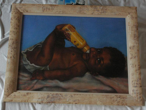 Baby Feet (Original Pastel) by Curtis James
