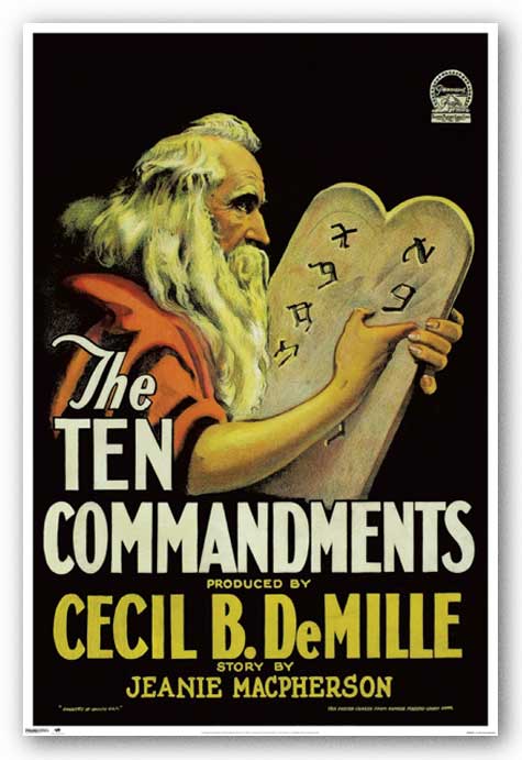 Ten Commandments Movie Poster - Cecil B. DeMille