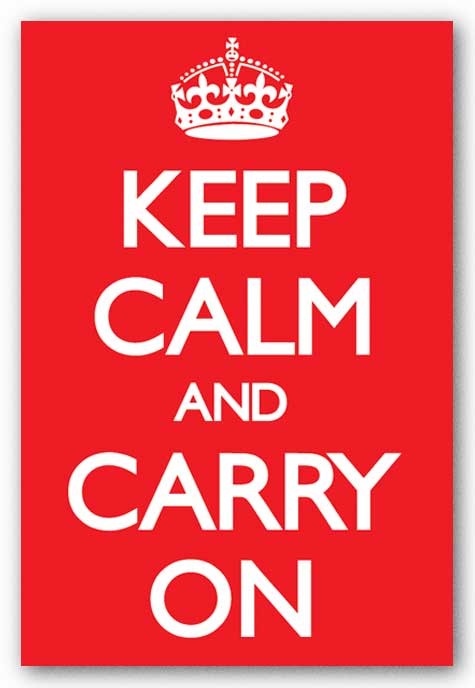 Keep Calm and Carry On - Red