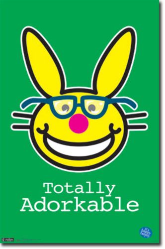 Happy Bunny - Nerds - Totally Adorkable
