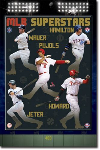 MLB Superstars 2011 - Joe Mauer Albert Pujols Josh Hamilton Derek Jeter Ryan Howard