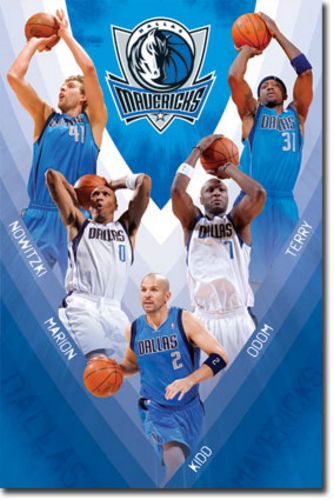 Dallas Mavericks - Team 2011 NBA (Dirk Nowitzki Shawn Marion Jason Kidd Lamar Odom Jason Terry)